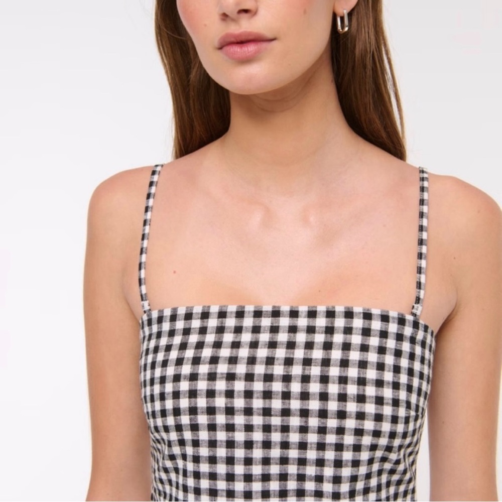 Abercrombie & Fitch Black Checkered Gingham
Mini Dress - Picture 3 of 4